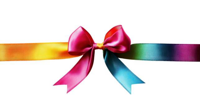 colorful bow isolated on white background - Powered by Adobe