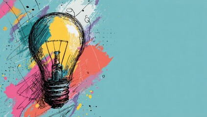 Creative Idea Lightbulb Illustration.