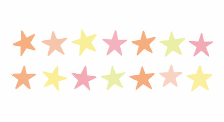 Vibrant stars in pastel colors create a cheerful, whimsical background for celebrations and creative projects