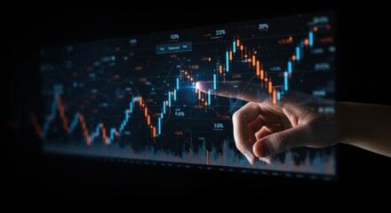 Fototapeta premium Stock Market Trading and Analysis