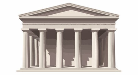 Fototapeta premium Ancient Greek temple with iconic columns, perfect for architectural designs and history projects