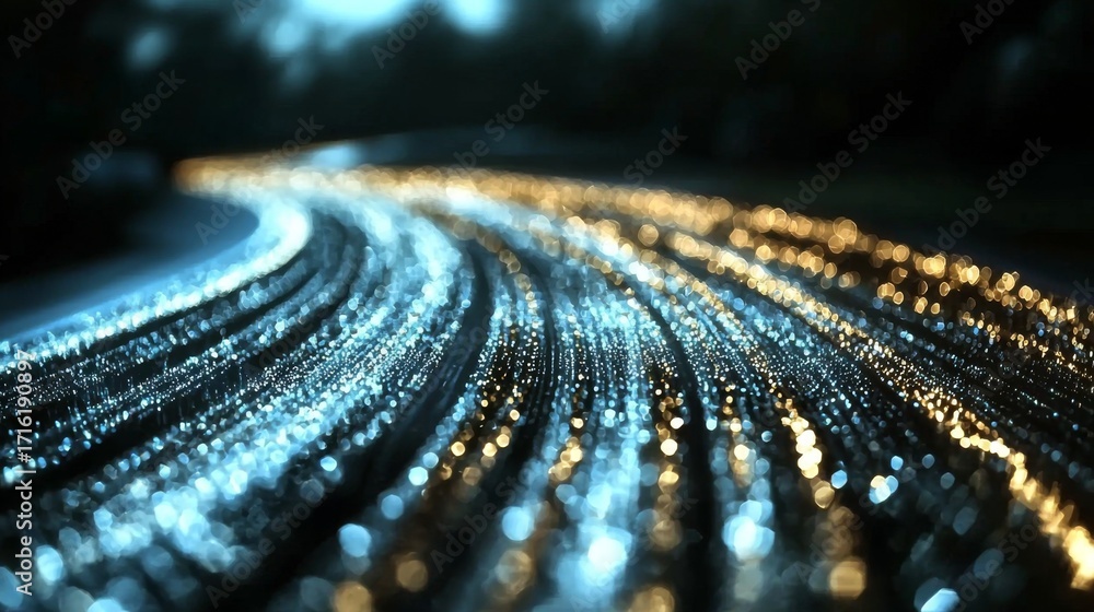 Poster large volumes of information are represented in a captivating abstract format.