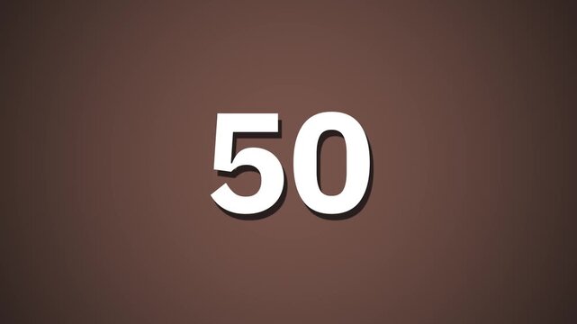 Numbers Counting Down 4K Seamless Countdown Timer Animation for Video and Digital Displays