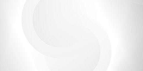 Abstract white glowing geometric lines on gray background. Modern shiny blue circle lines pattern. Futuristic technology concept. Suit for cover, poster modern