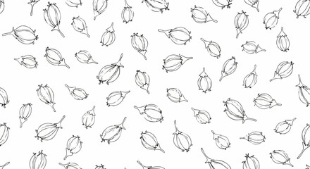 Elegant black and white botanical pattern design perfect for textiles and wallpaper