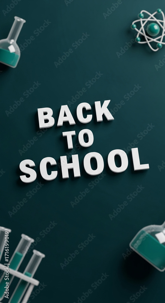 Poster dark teal background with white 