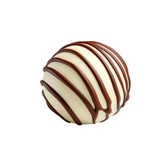 White Chocolate Truffle with Dark Chocolate Drizzle for Dessert