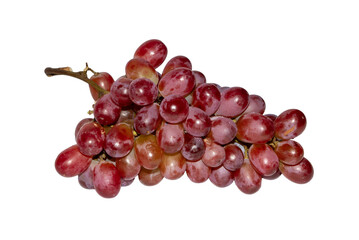 bunch of red grapes isolated on transparent background