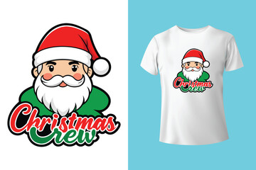 Ho Ho Ho Merry Christmas design with smiley face and checkered background for Christmas celebration
