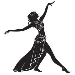 dancing girl silhouette