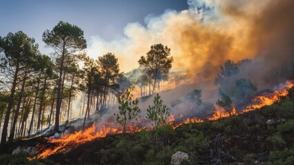 Forest Fire and Wildfire Flames