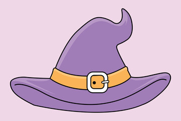 Halloween Witch's Hat Vector Illustration