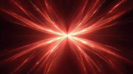 Abstract red light radiating outwards from a central point, creating a symmetrical pattern.