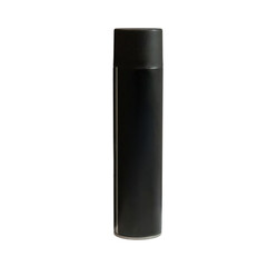 Black Spray Bottle on White Background