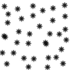 Seamless vector pattern with winter holiday floral illustrations and snowflakes