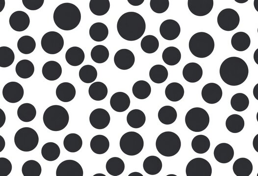 Classic black polka dots on white, seamless repeat Minimalist retro texture, seamless, tessellation