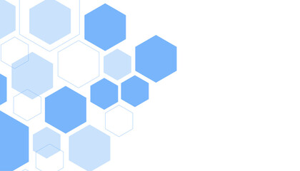 Abstract blue hexagon shape for frame illustration design