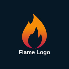 Unique fire flame icon vector, Modern bonfire silhouette, Abstract fire symbol, Branding logo for business
