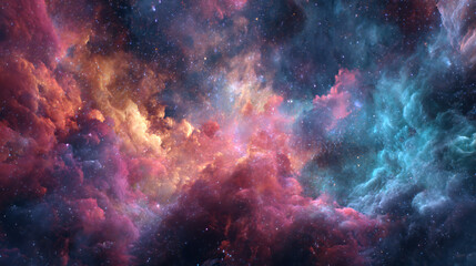 Colorful galaxy space background