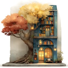Storybook inspired tree library high resolution picture