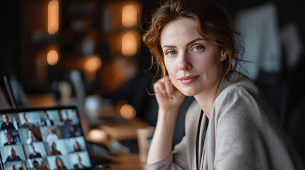 Businesswoman at office desk