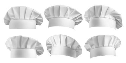 white Chef Hat isolated, full depth of field