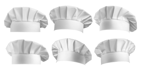 white Chef Hat isolated, full depth of field