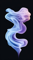 Colorful abstract swirls of smoke blue and purple on a dark background.