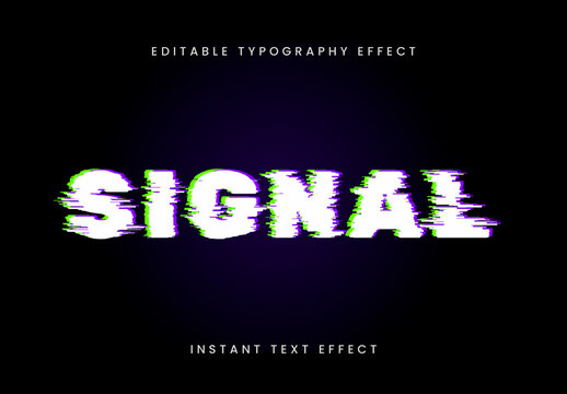 White Glitch Flicker Led Dot Text Effect Distorted Interference Font