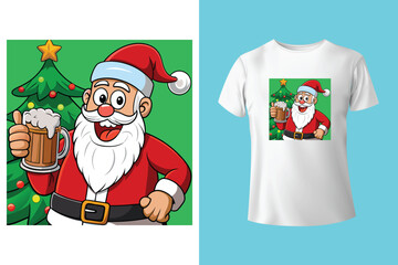 christmas typography T shirt design with editable vector graphic. Perfect for print items and bags, posters, cards. isolated on black background.