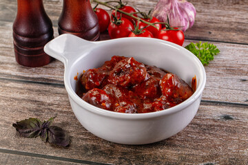 Beef meatballs with tomato sauce
