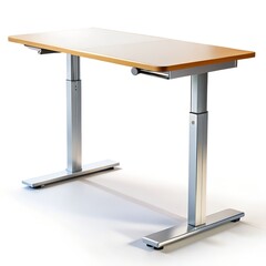 Adjustable Height Standing Desk with Wooden Top contemporary