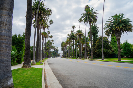 USA, California, Los Angeles, Beverly Hills, Rodeo Drive - iconic road behind the Beverly Hills Sign