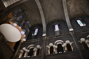Monaco, Monte Carlo - aerial view inside Cathedrale Notre-Dame-Immaculee