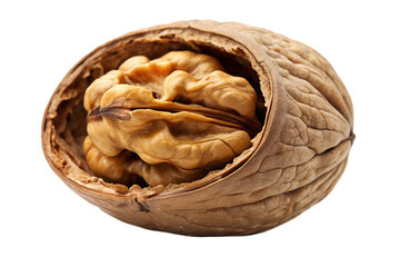 Fototapeta premium Close up of a cracked walnut with kernel