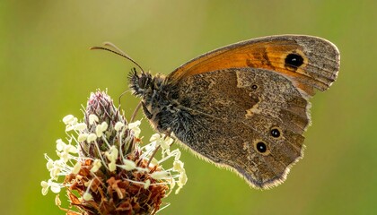 Close-up of brown butterfly on flower