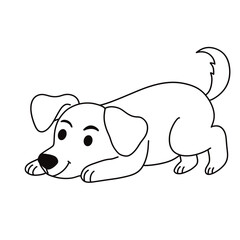 cute dog icon vector illustration