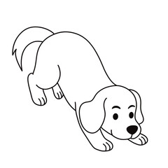 cute dog icon vector illustration