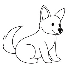 cute dog icon vector illustration