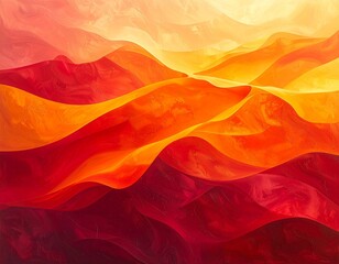 Ein fließender Übergang von leuchtendem Orange zu tiefem Rot