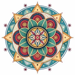 ornamental round ornament on white