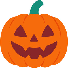 Classic jack-o’-lantern pumpkin with smiling face, perfect for Halloween parties, spooky events, and seasonal decorations.