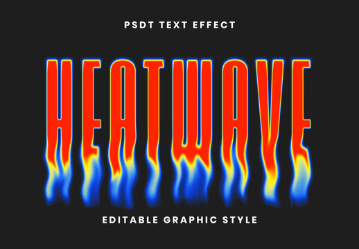 Red And Blue Heatwave Distortion Melting Blur Neon Text Effect Drip Psychedelic Font