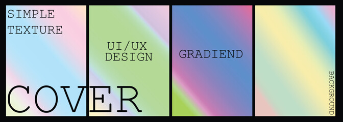 Colorful gradient backgrounds with simple texture and ui ux design for modern cover and background use