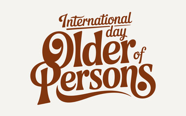 Celebrate International Day of Older Persons with this Warm Retro Style Graphic Design for Social Media and Campaigns