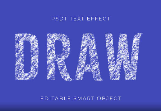 White Blueprint Grid Sketch Text Effect Rough Grunge Chalk Font