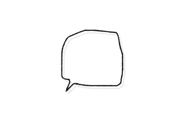 シンプルな手描きのふきだし