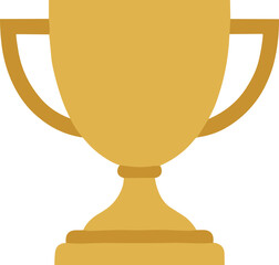 Simple Flat Style Golden Award Cup Achievement Symbol Graphic Icon