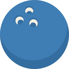 Fototapeta premium Isometric Simple Bowling Ball Illustration with Finger Holes for Sport