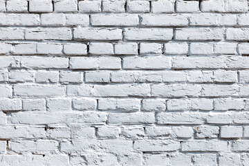 White painted brick wall texture background design element